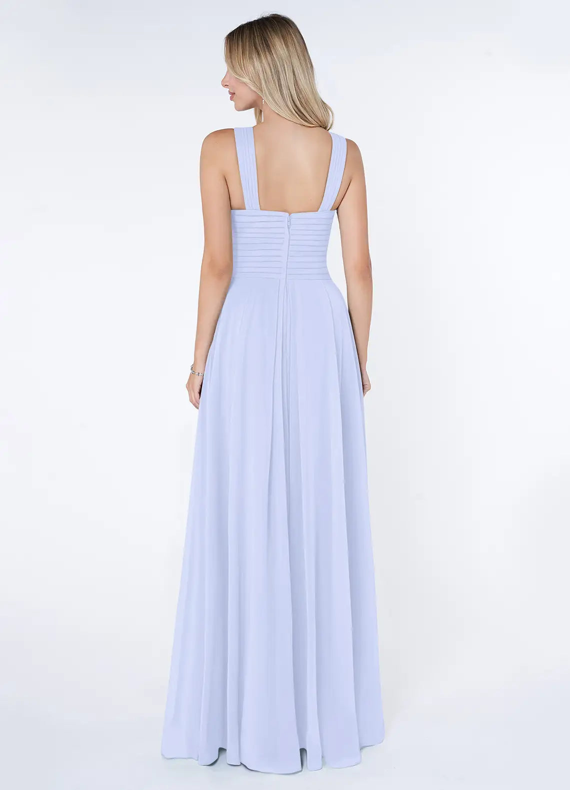 A-Line Halter Sleeveless Floor-Length Wedding Dress - Chloe Dress