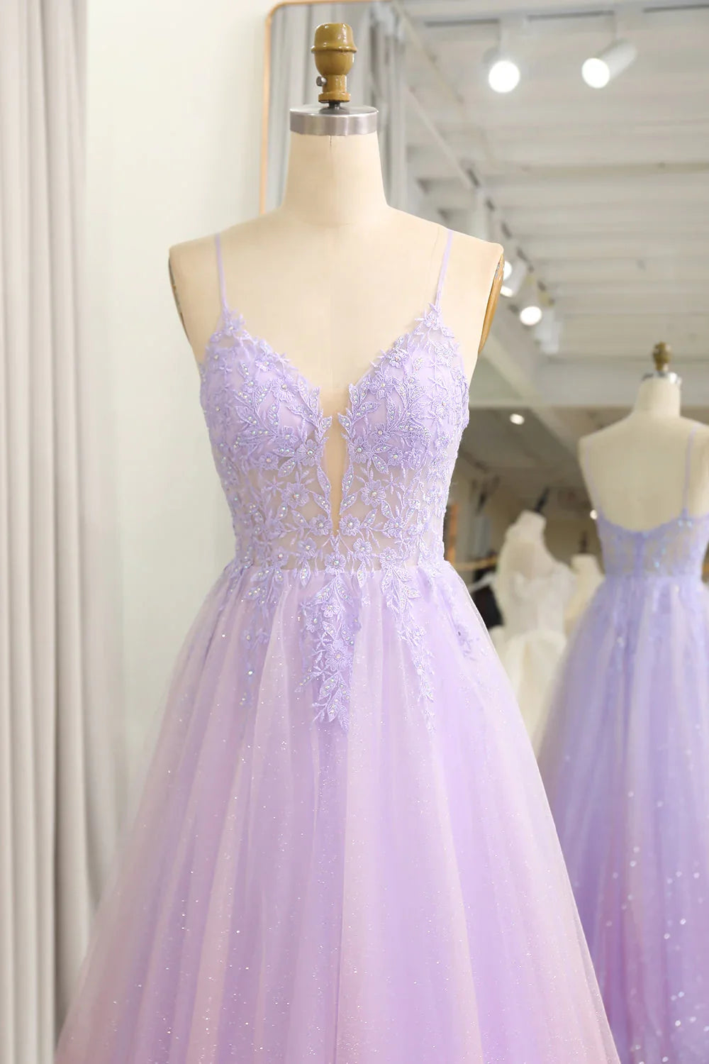 Purple A-Line Applique Ball Dress - Chloe Dress