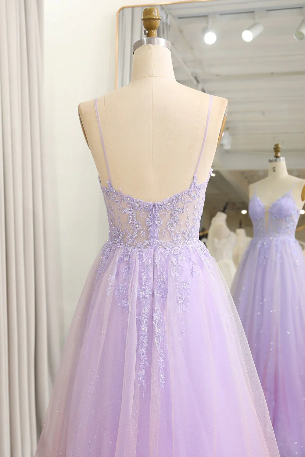 Purple A-Line Applique Ball Dress - Chloe Dress
