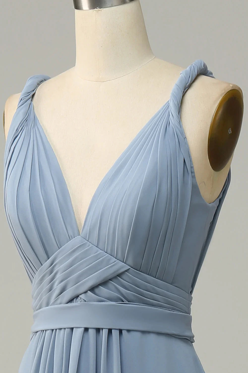 Blue A-Line V-Neck Wedding Dress - Chloe Dress