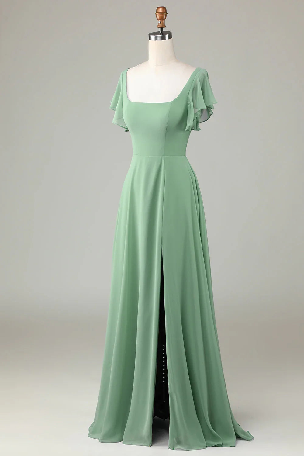 Square Neck Wedding Dress - Chloe Dress
