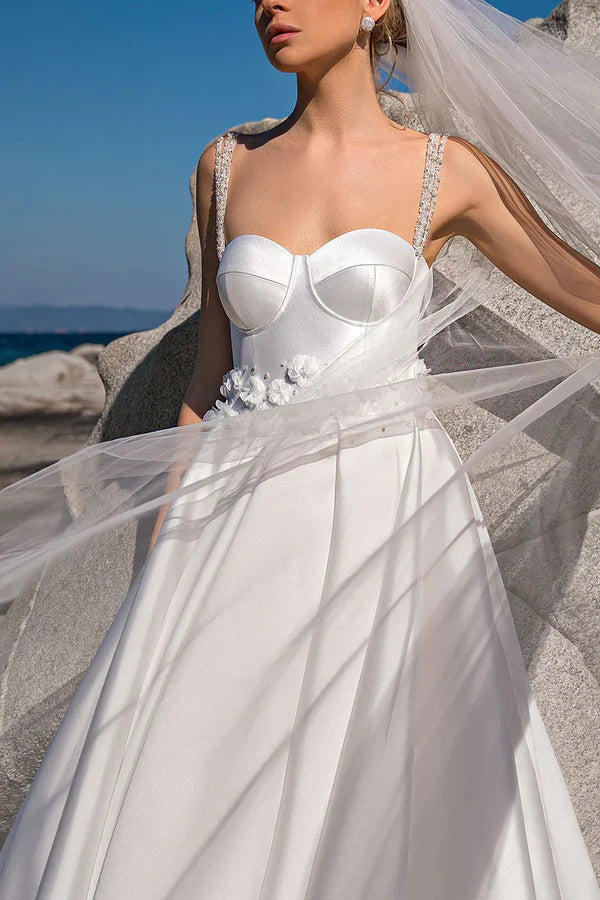 Sweetheart Satin Wedding Dress - Chloe Dress