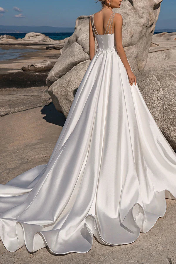 Sweetheart Satin Wedding Dress - Chloe Dress
