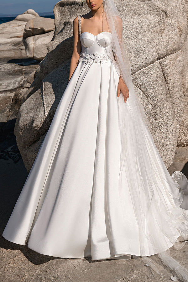 Sweetheart Satin Wedding Dress - Chloe Dress
