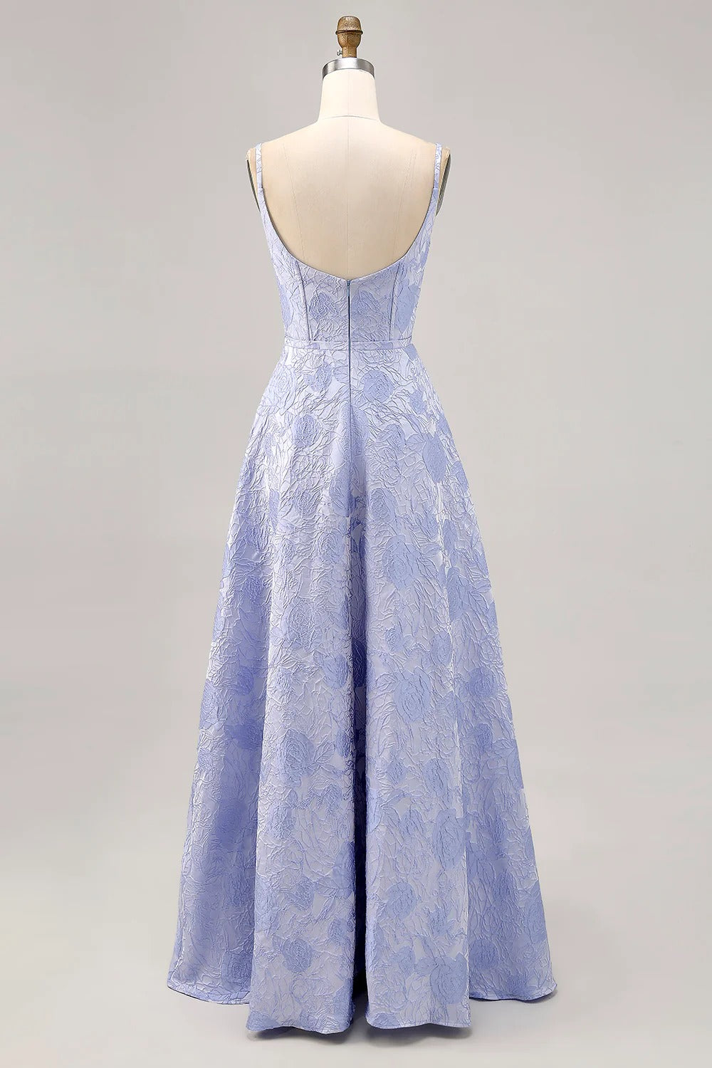 Lavender A-Line Spaghetti Strap Floor-Length Dress - Chloe Dress