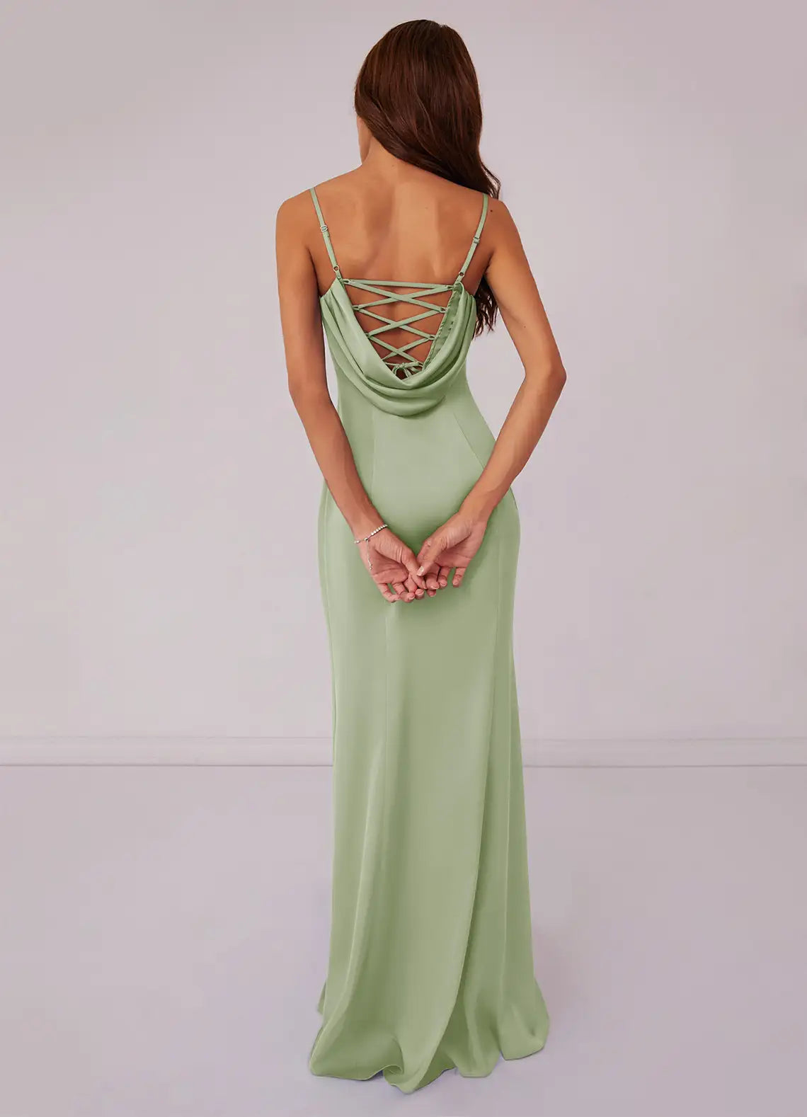 Mermaid Sweetheart Satin Lace-Up Back Floor-Length Wedding Dress - Chloe Dress