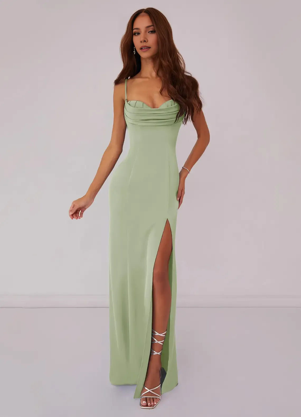 Mermaid Sweetheart Satin Lace-Up Back Floor-Length Wedding Dress - Chloe Dress