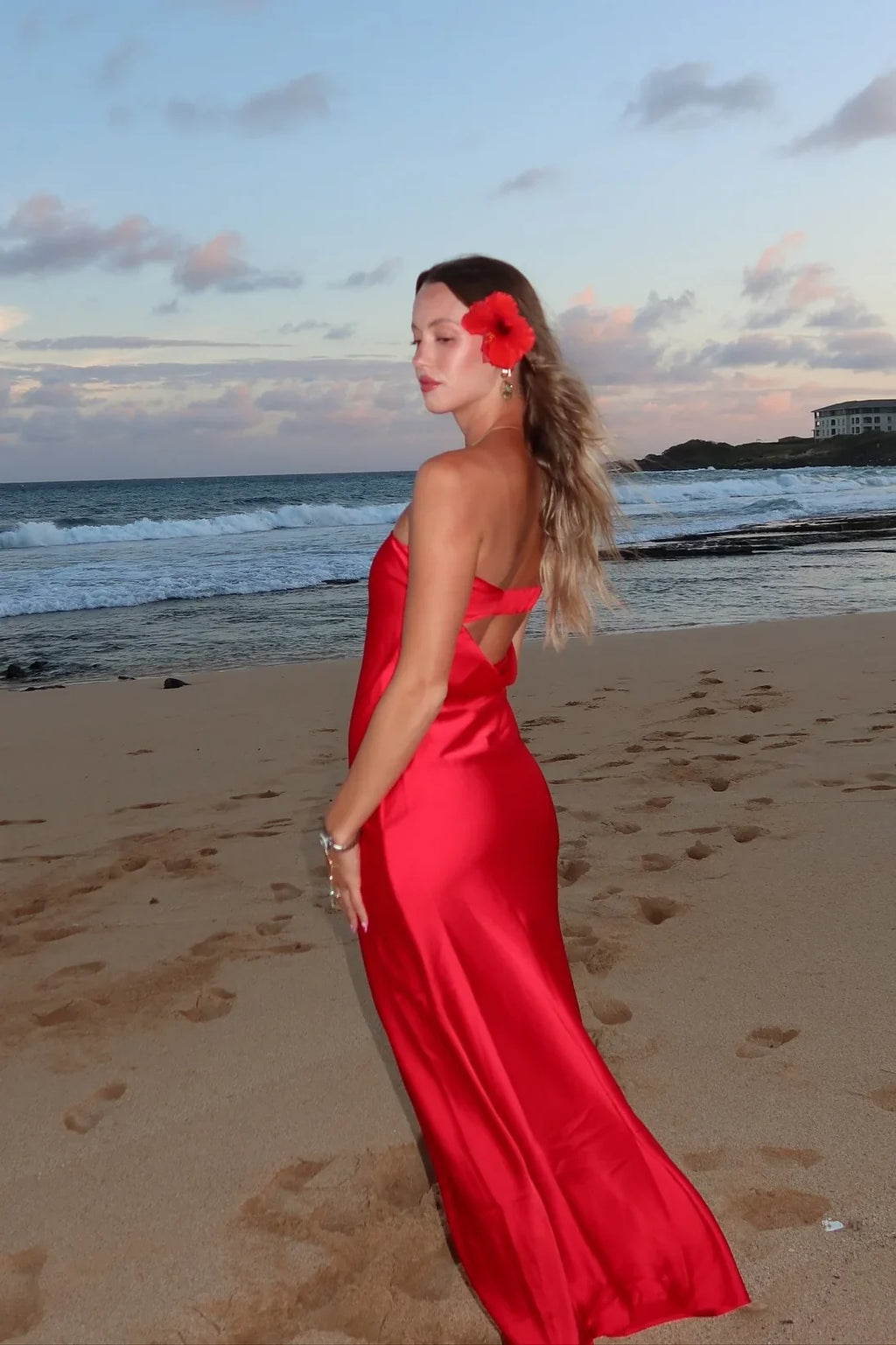 Strapless Satin Cutout Floor-Length Prom Dress - Chloe Dress