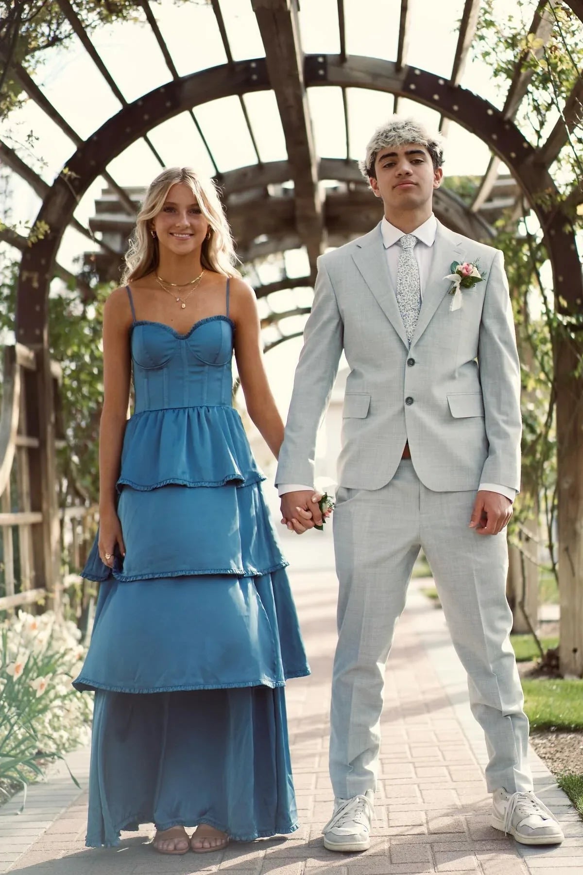 Sweetheart Satin Sleeveless Ruffled Floor-Length Prom Dress - Chloe Dress