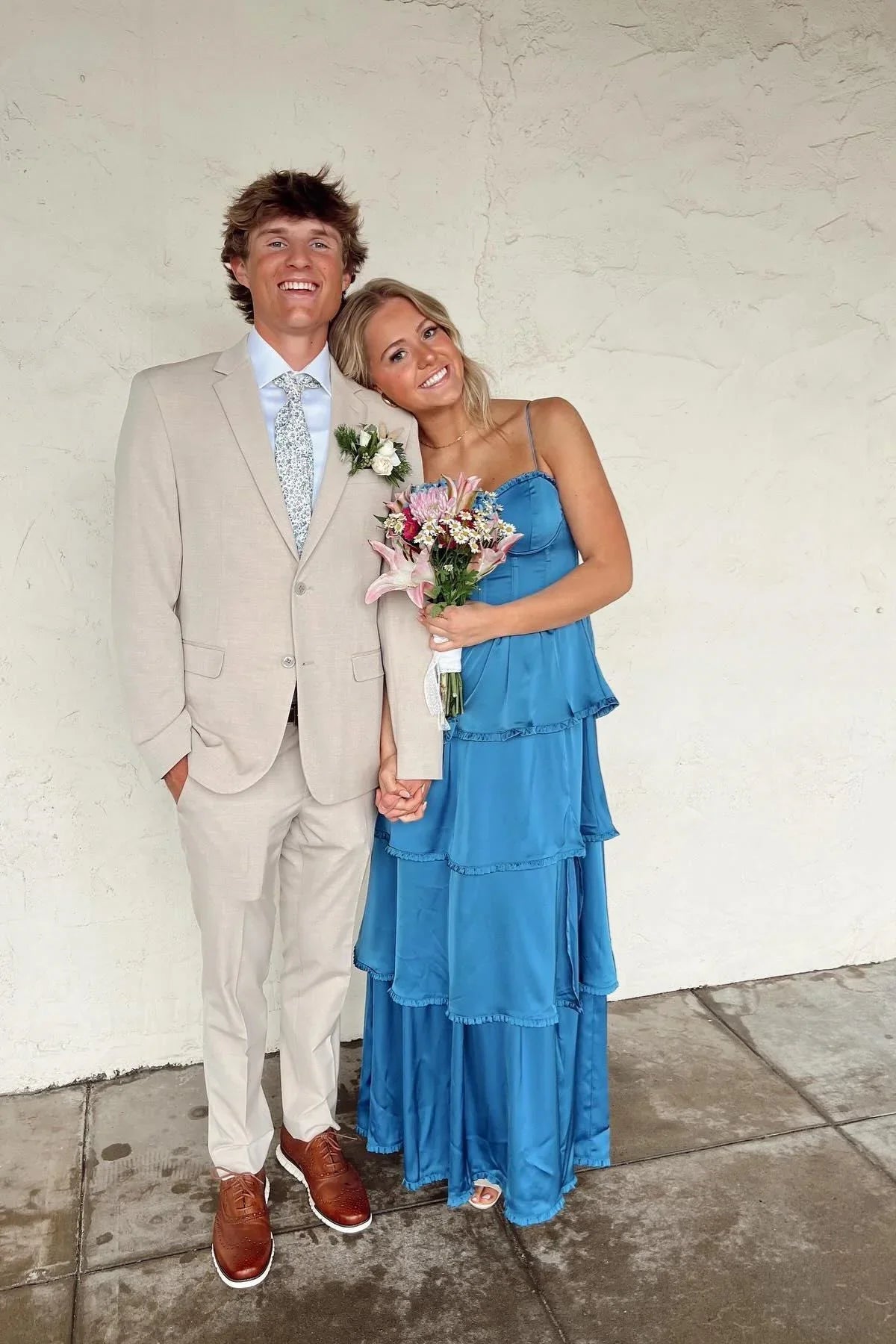 Sweetheart Satin Sleeveless Ruffled Floor-Length Prom Dress - Chloe Dress
