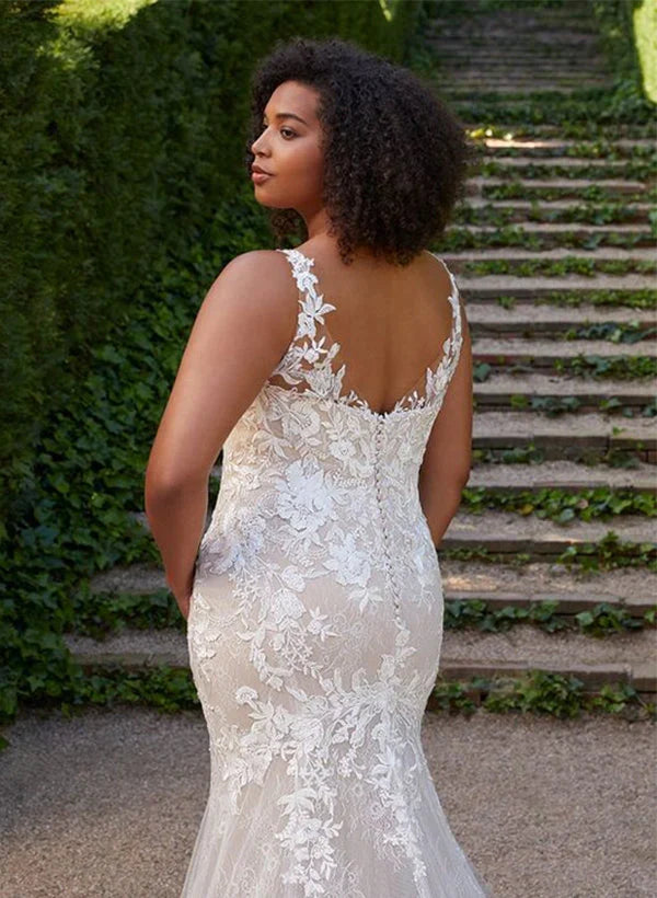 V-Neck Lace Wedding Dress - Chloe Dress