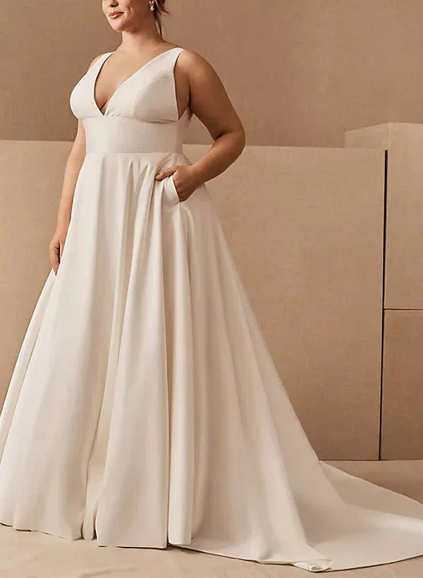 A-Line V-Neck Wedding Dress - Chloe Dress