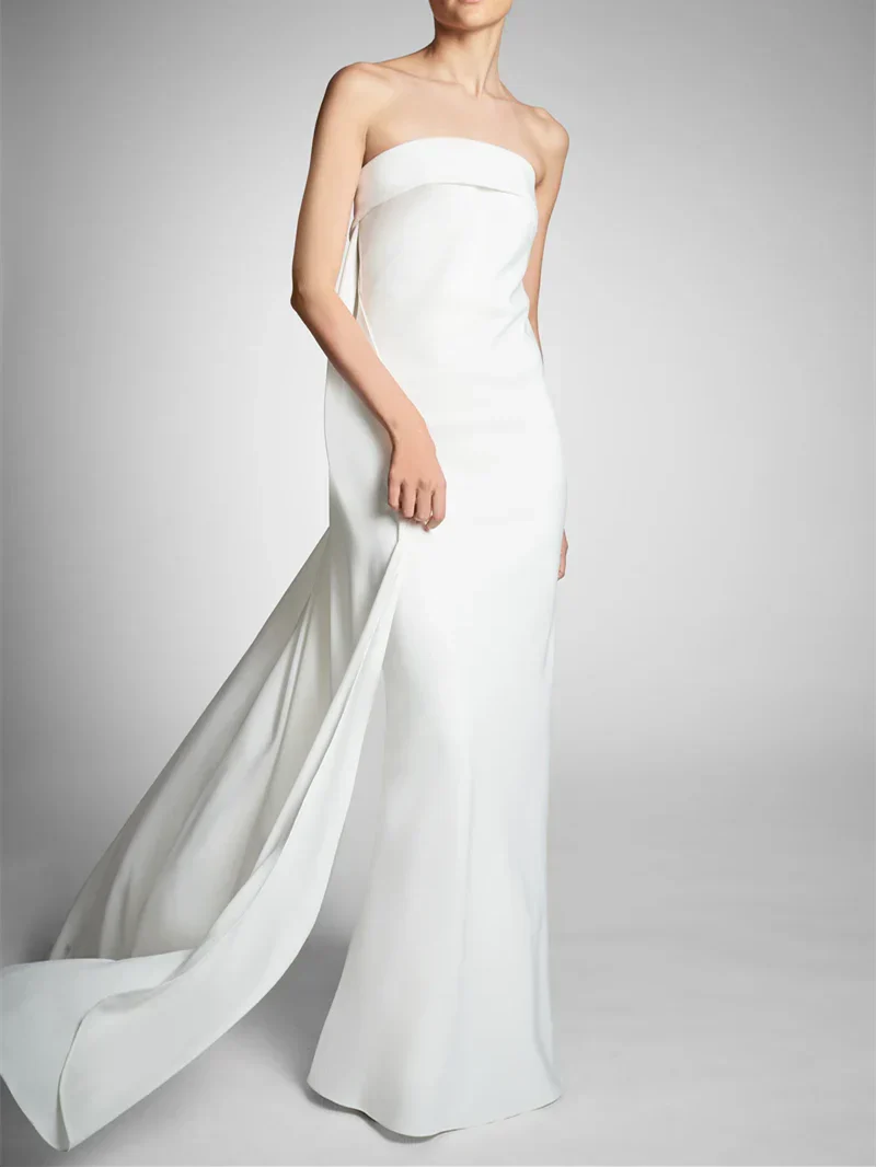 Strapless Sleeveless Wedding Dress - Chloe Dress