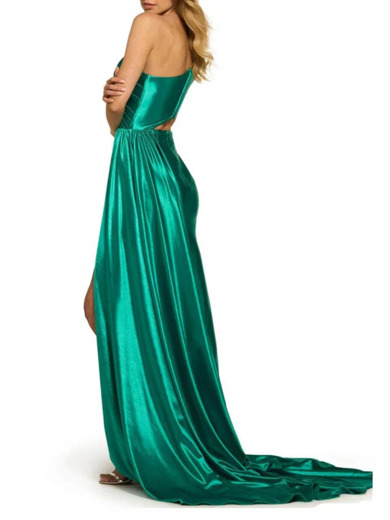 Off-Shoulder High Slit Evening Dress - Chloe Dress