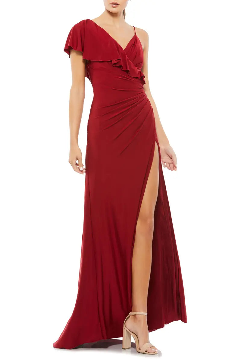 One-Shoulder Backless High Slit Prom Dress - Chloe Dress