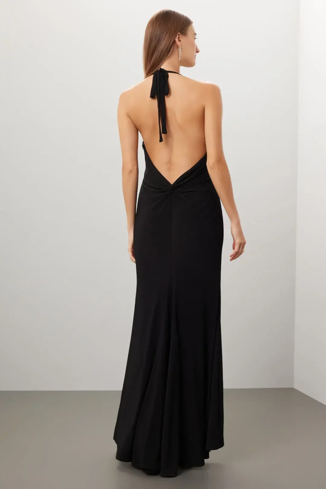 A-Line Halter Sleeveless Floor-Length Evening Dress - Chloe Dress
