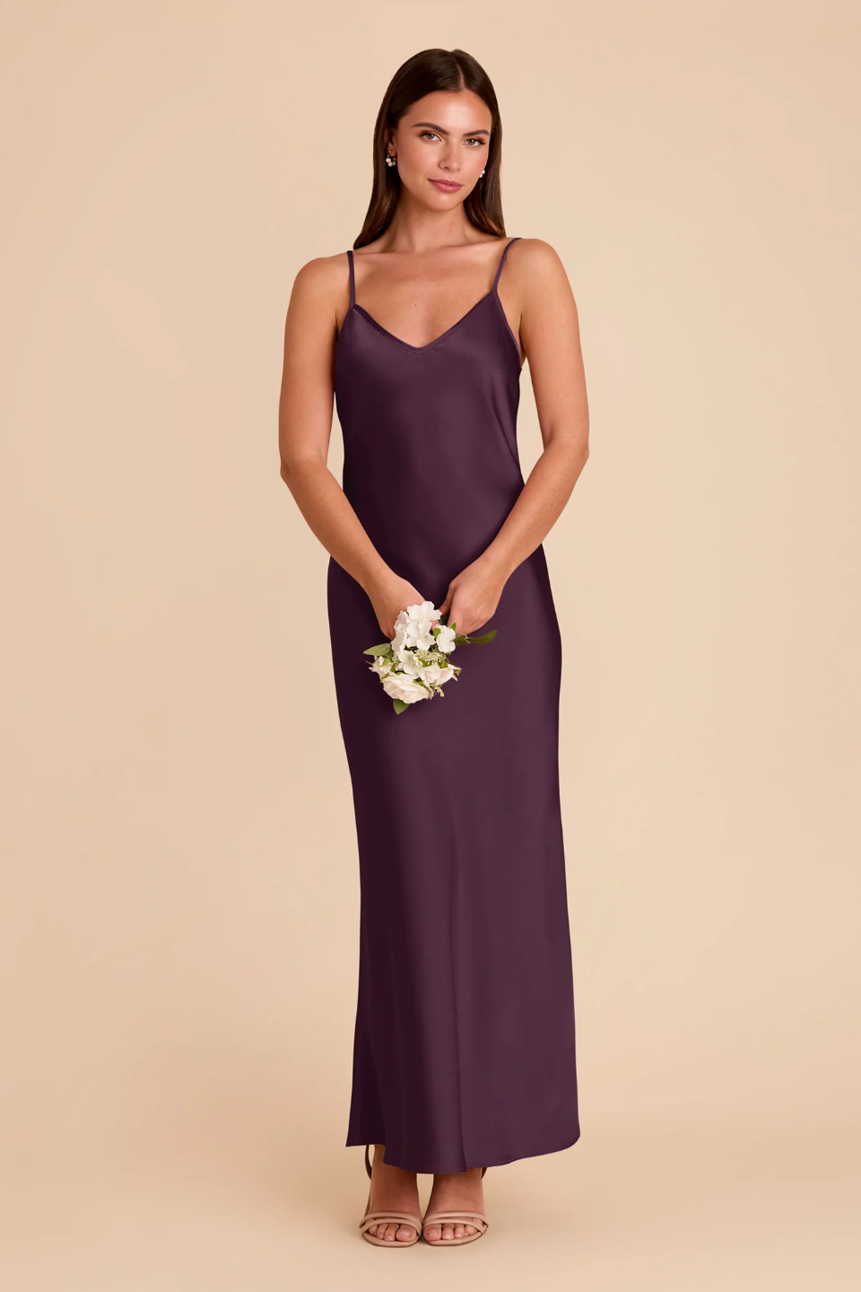 Spaghetti Strap Satin Mini Wedding Dress - Chloe Dress