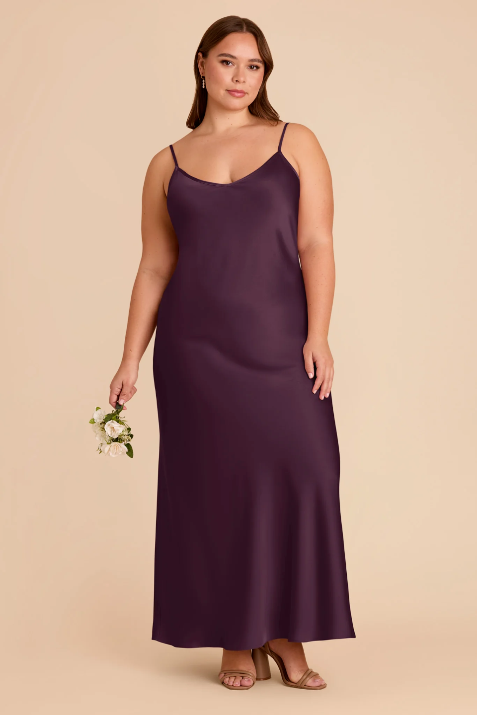 Spaghetti Strap Satin Mini Wedding Dress - Chloe Dress