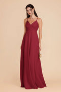 A-Line Chiffon Sleeveless Open Back Floor-Length Wedding Dress - Chloe Dress