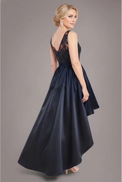 A-Line Illusion Satin Sleeveless Dress - Chloe Dress