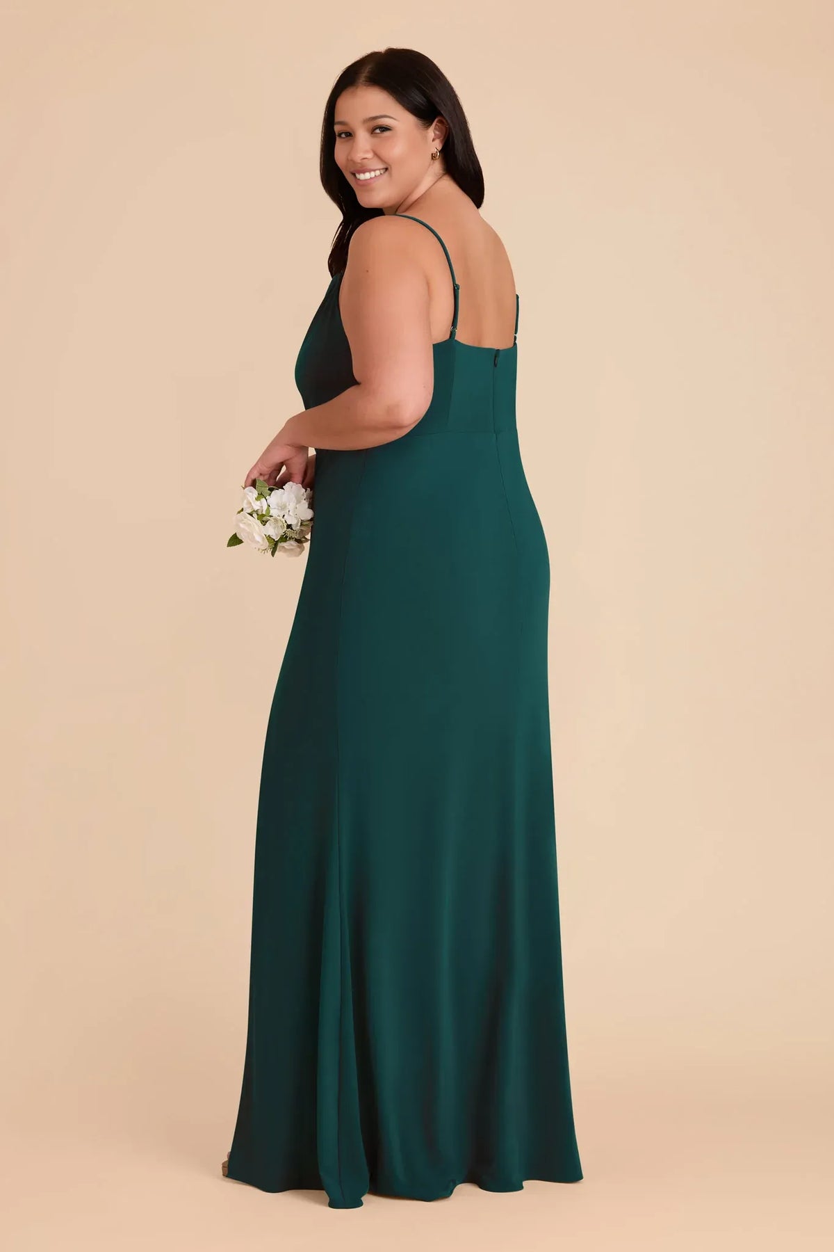 Sheath Spaghetti Strap Sleeveless High Slit Floor-Length Wedding Dress - Chloe Dress