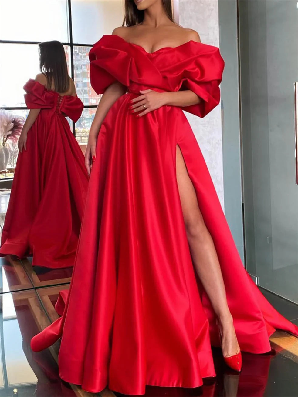 Princess Off-Shoulder Floor-Length Prom Dress - Chloe Dress