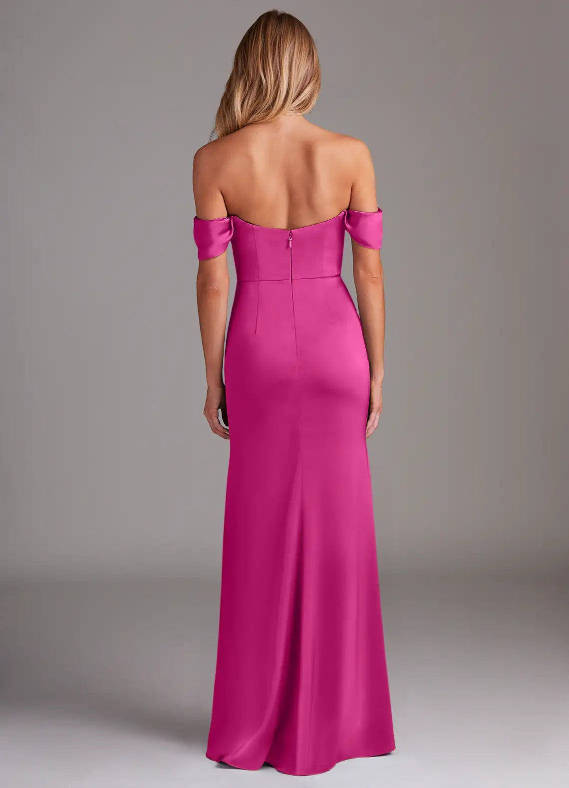 Mermaid Satin High Slit Wedding Dress - Chloe Dress