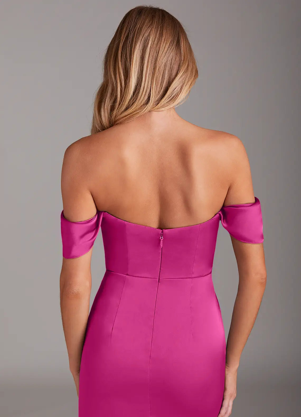 Mermaid Satin High Slit Wedding Dress - Chloe Dress
