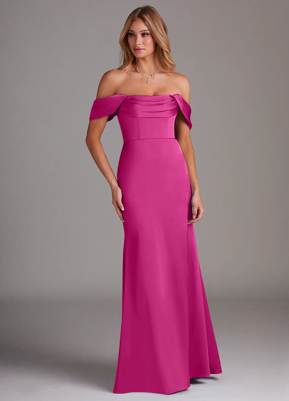 Mermaid Satin High Slit Wedding Dress - Chloe Dress