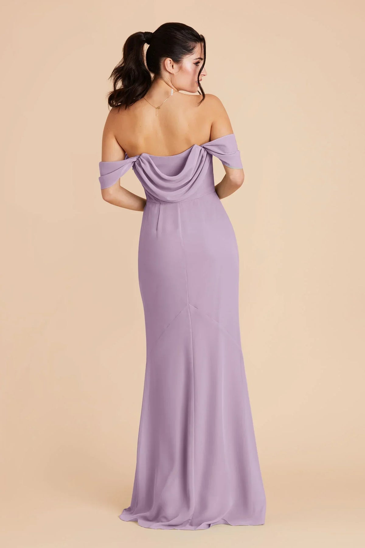 A-Line Strapless Chiffon High Slit Floor-Length Wedding Gown - Chloe Dress