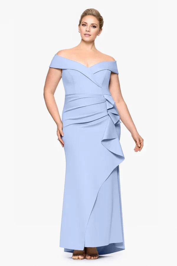 Off-Shoulder Sleeveless Backless Pleated Floor-Length Dress - Chloe Dress
