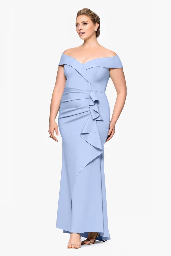 Off-Shoulder Sleeveless Backless Pleated Floor-Length Dress - Chloe Dress