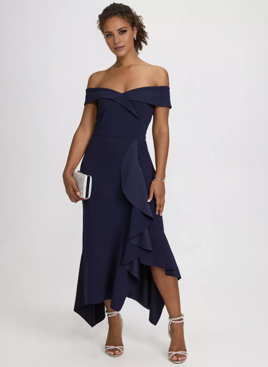 Off-Shoulder Sleeveless Backless High Slit Evening Dress - Chloe Dress