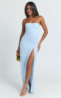 Strapless Backless High Slit Floor-Length Prom Dress - Chloe Dress