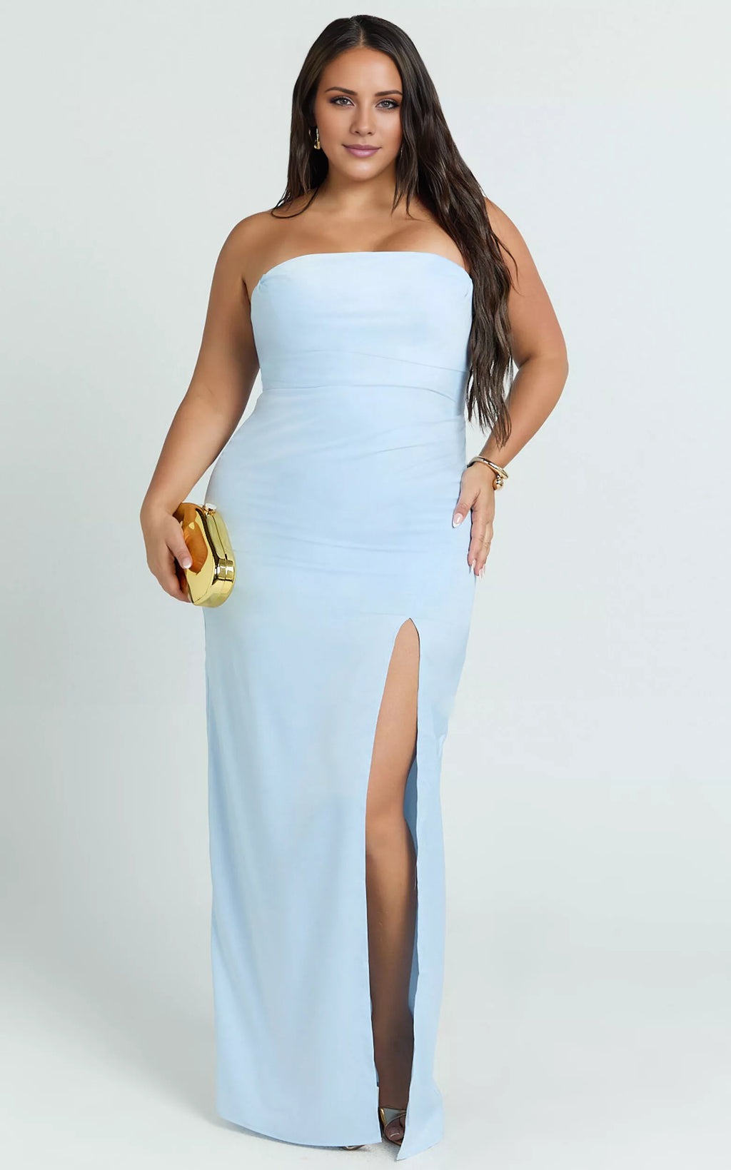 Strapless Backless High Slit Floor-Length Prom Dress - Chloe Dress