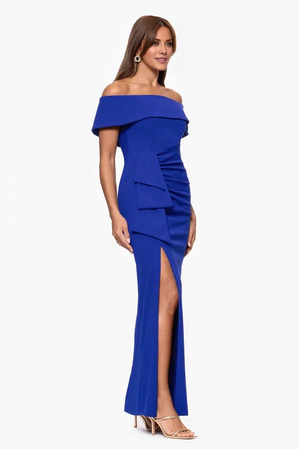 Off-Shoulder Sleeveless Backless High Slit Floor-Length Dress - Chloe Dress