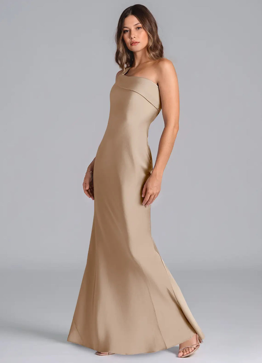 Mermaid One-Shoulder Satin Wedding Dress - Chloe Dress