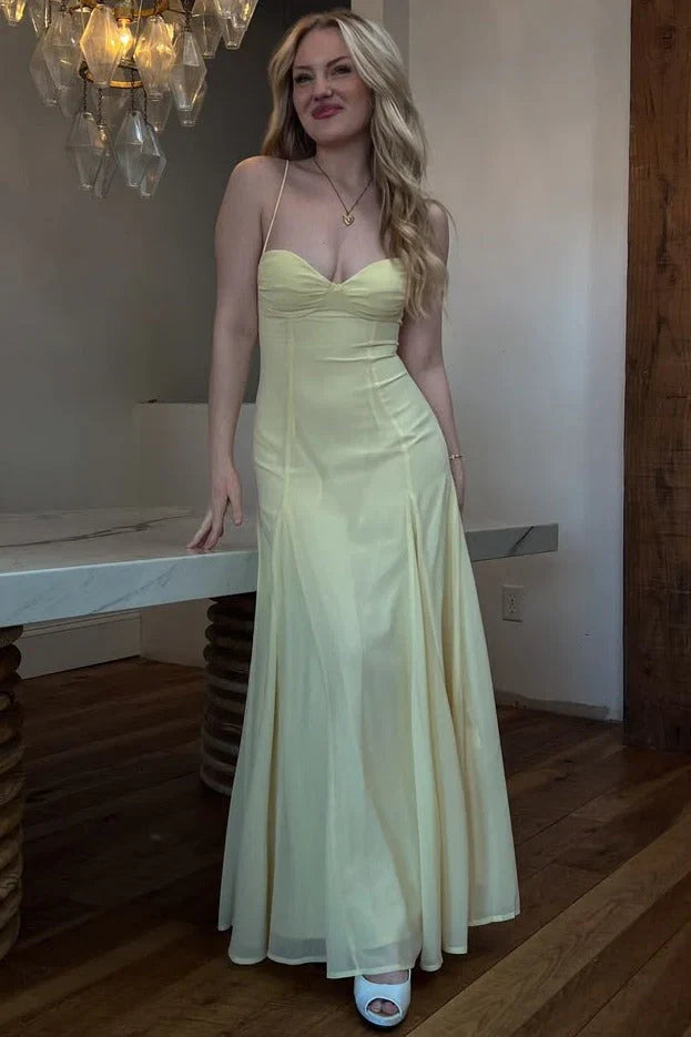 A-Line Sweetheart Chiffon Floor-Length Evening Dress - Chloe Dress