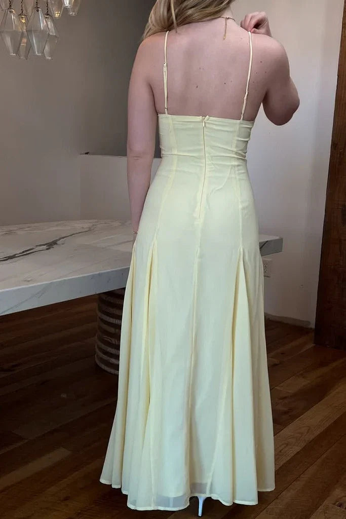 A-Line Sweetheart Chiffon Floor-Length Evening Dress - Chloe Dress