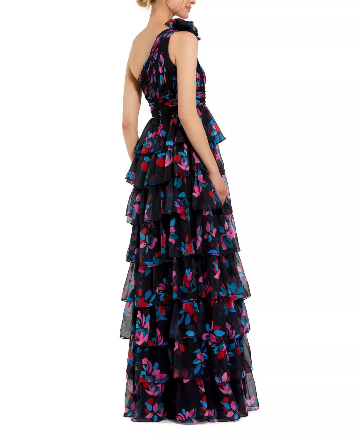 A-Line One-Shoulder Ruffled Floor-Length Prom Dress - Chloe Dress