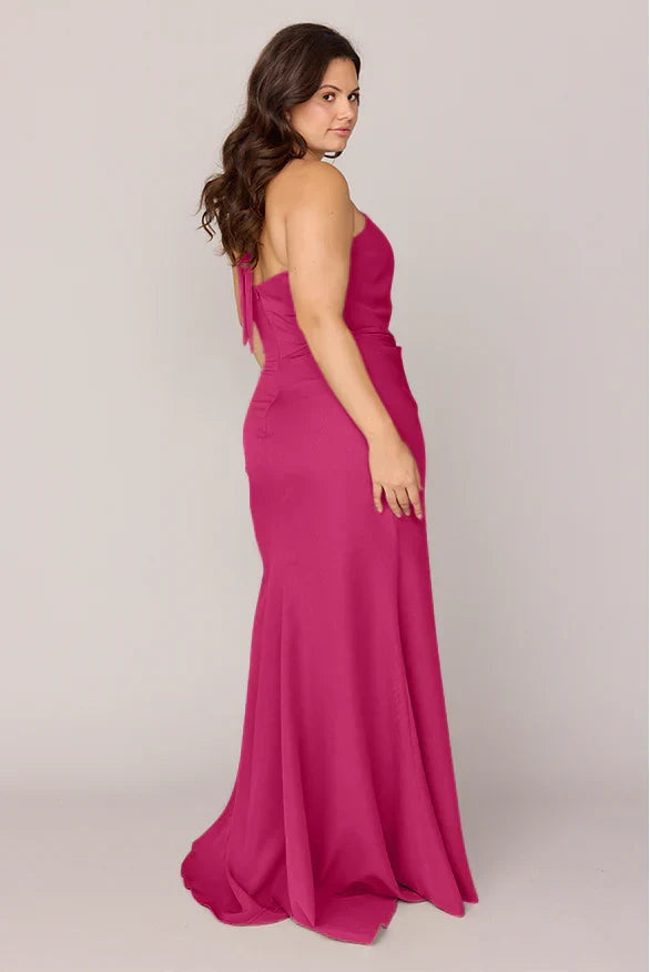 Halter High Slit Wedding Gown - Chloe Dress