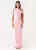 One-Shoulder Satin Sleeveless Floor-Length Prom Dress - Chloe Dress