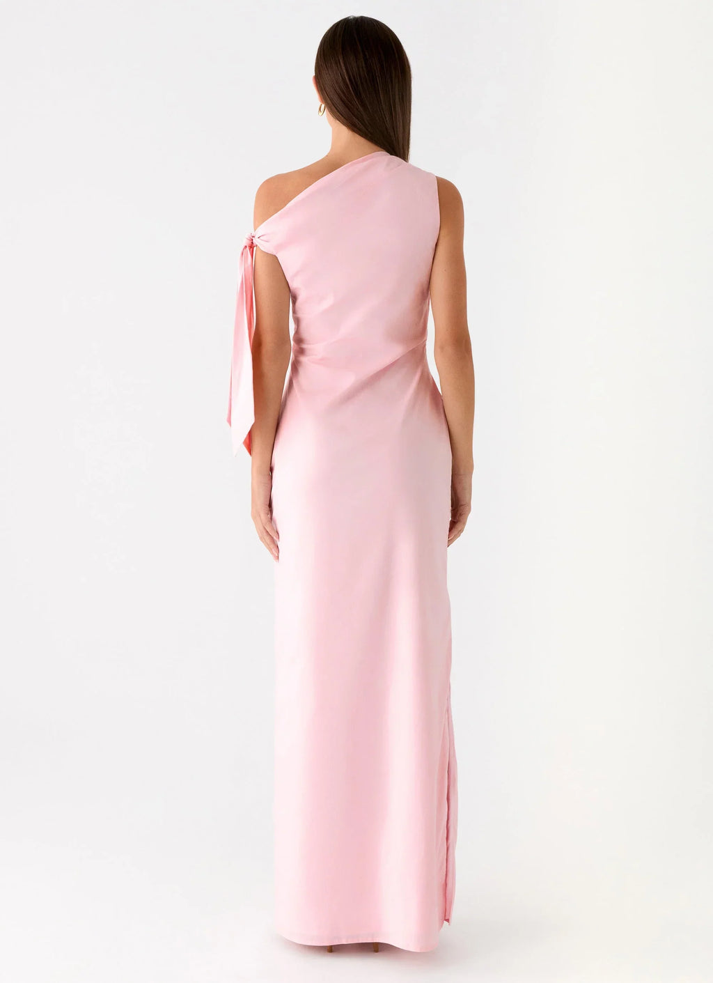 One-Shoulder Satin Sleeveless Floor-Length Prom Dress - Chloe Dress