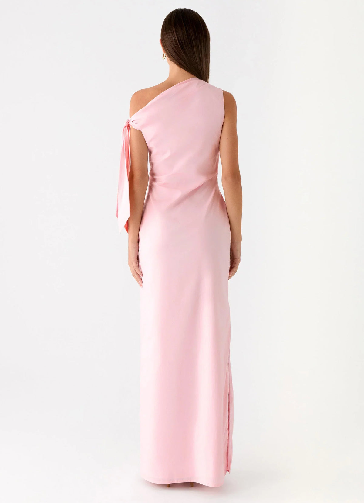 One-Shoulder Satin Sleeveless Floor-Length Prom Dress - Chloe Dress
