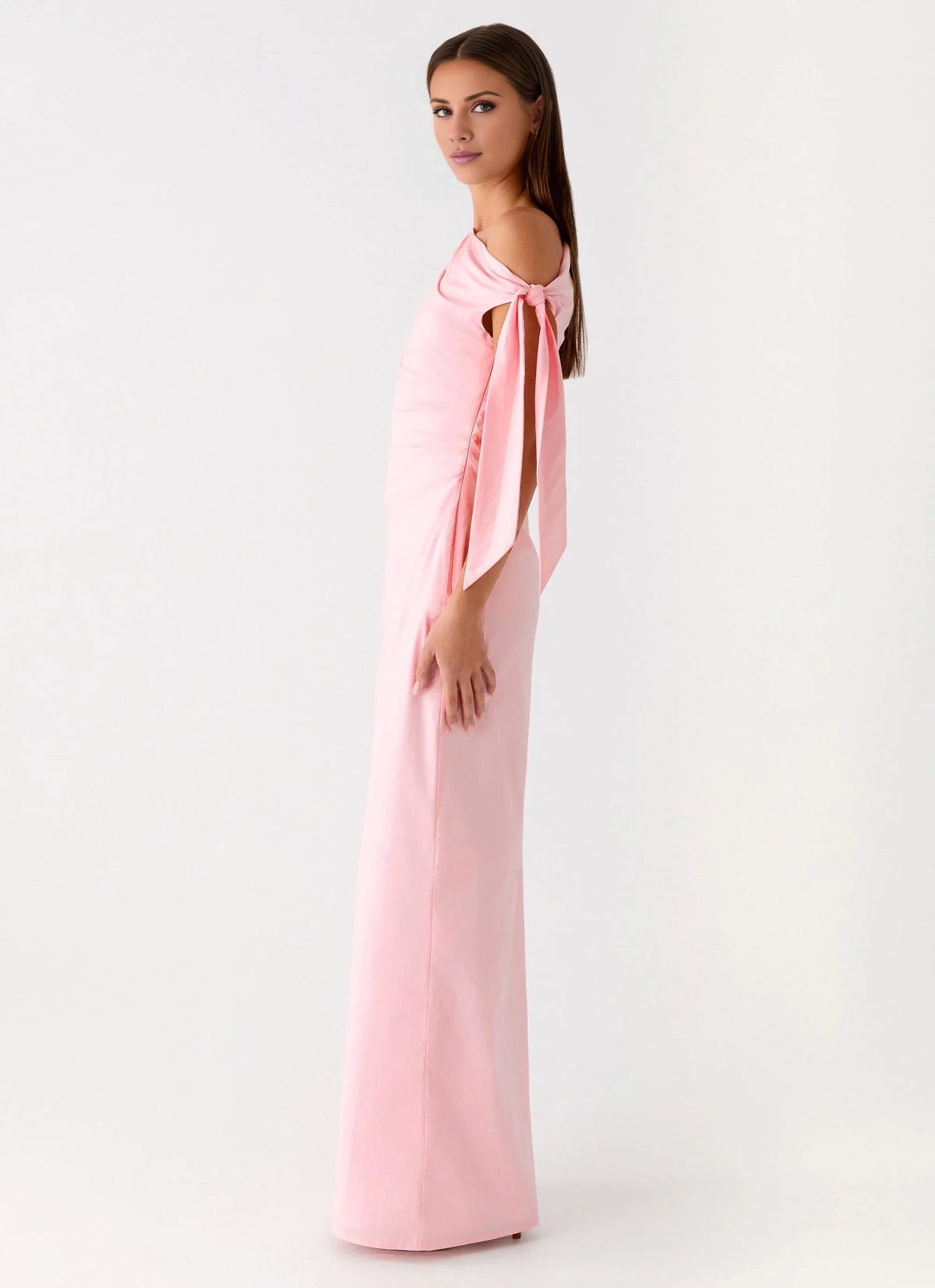 One-Shoulder Satin Sleeveless Floor-Length Prom Dress - Chloe Dress