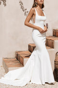 Square Neck Mini Wedding Dress - Chloe Dress