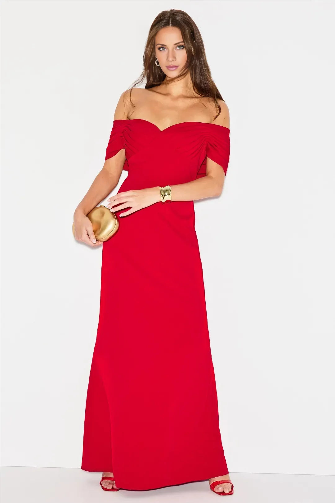 A-Line Off-Shoulder Sleeveless Floor-Length Evening Dress - Chloe Dress
