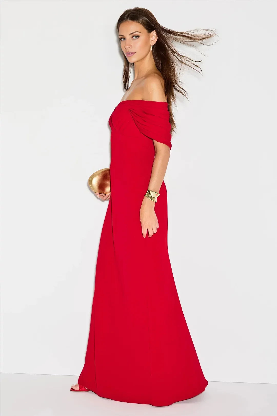 A-Line Off-Shoulder Sleeveless Floor-Length Evening Dress - Chloe Dress
