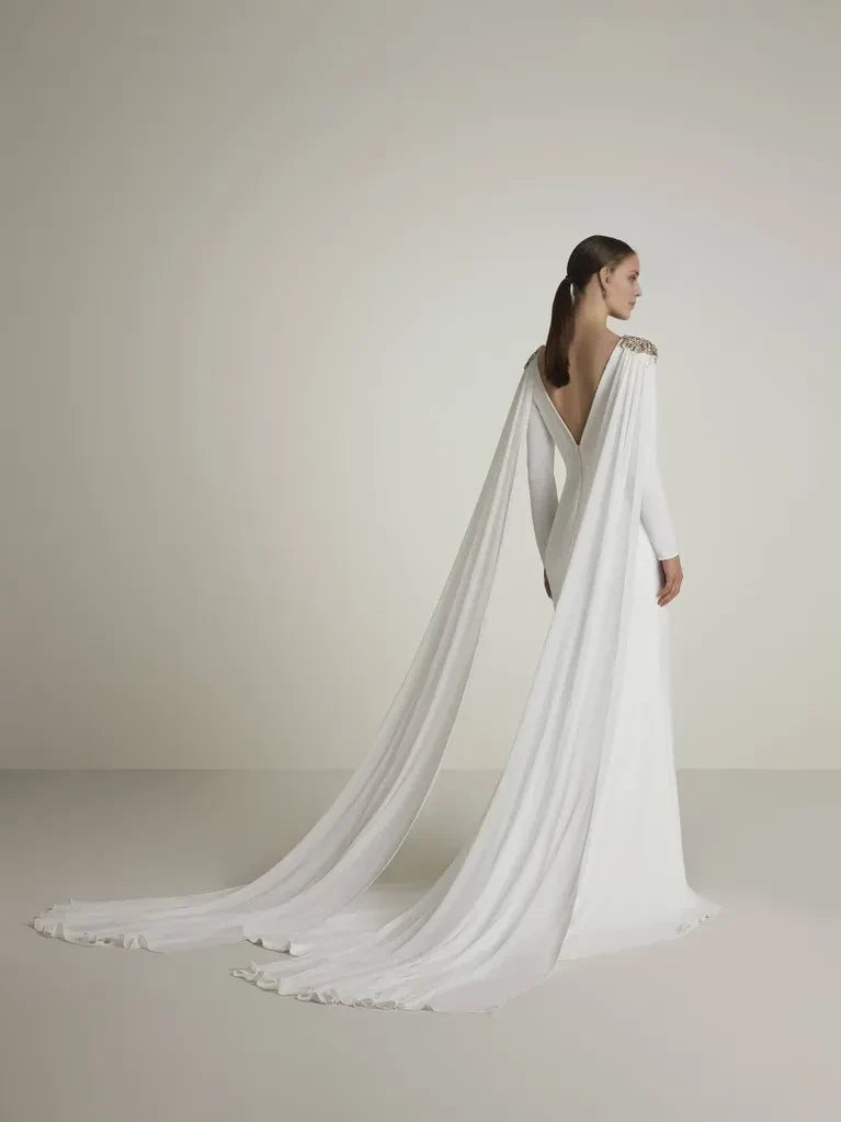 Mermaid Long Sleeve Floor-Length Wedding Dress - Chloe Dress