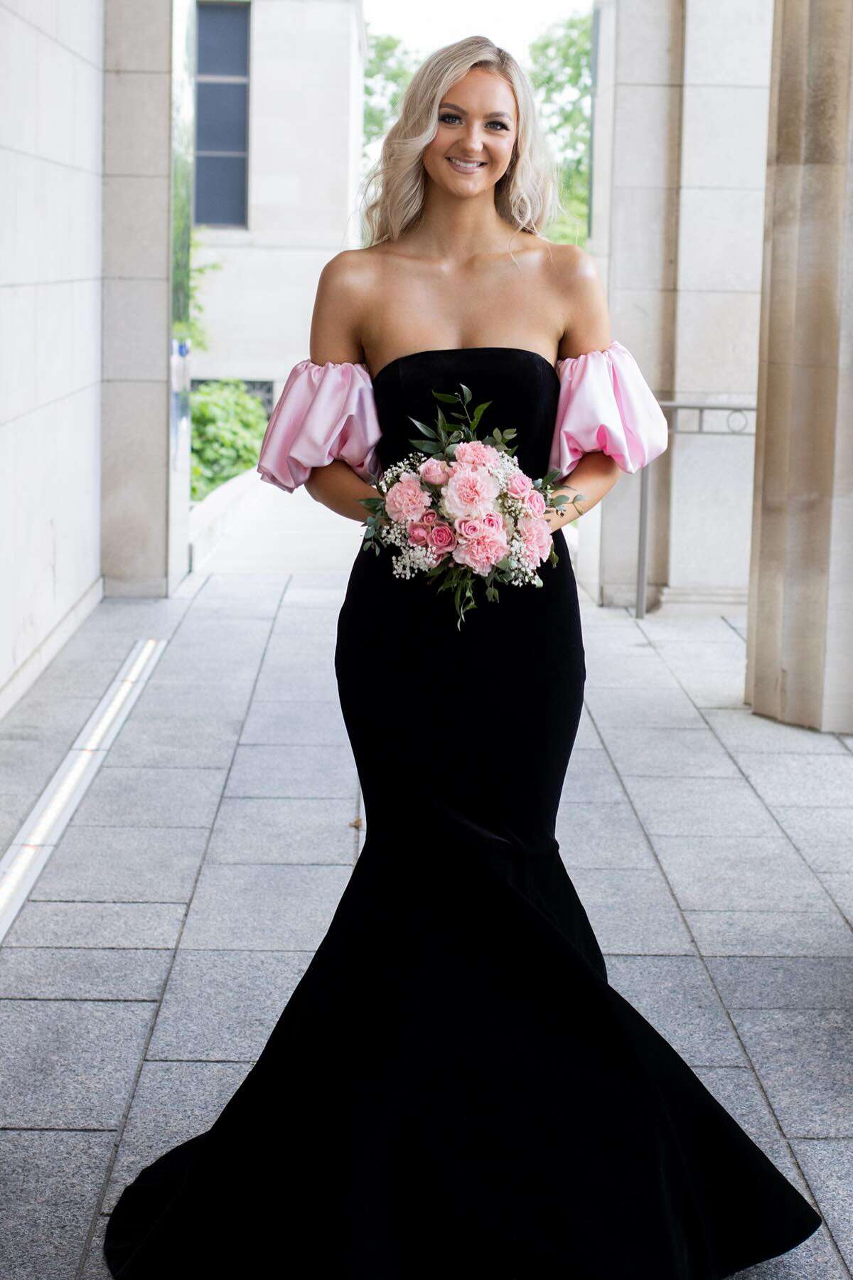 Black Mermaid Velvet Floor-Length Evening Dress - Chloe Dress